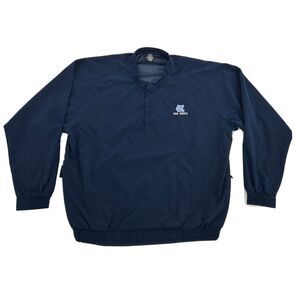 North Carolina‎ Tar Heels Jacket Men's M Blue Nike Long Sleeve 1/4 Snap Dri-Fit
